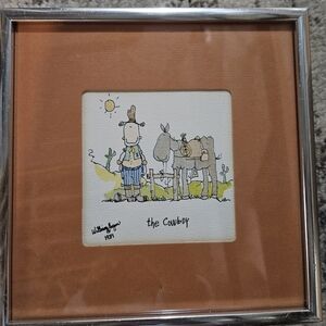 1981 William Egan Watercolour "The Cowboy" Framed